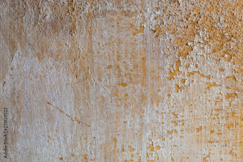 Old Weathered Peeling Beige Damaged Concrete Wall Texture © bojanzivkovic