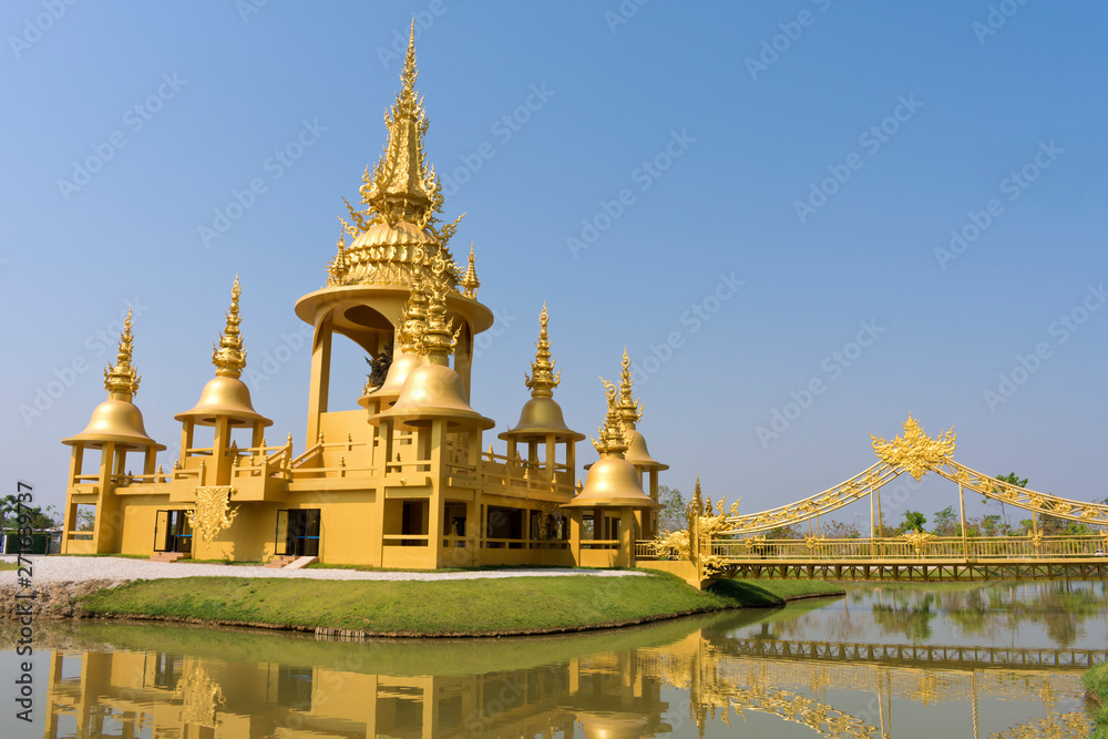 Golden Temple at Wat Rong Khun (White Temple), Chiang Rai, North Thailand