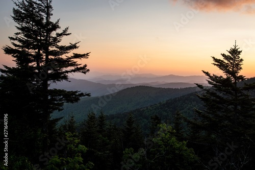 Sunset from Clingman's Dome in the Great Smoky Mountain National Park