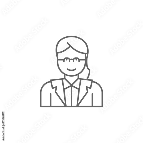 Justice lawyer outline icon. Elements of Law illustration line icon. Signs, symbols and vectors can be used for web, logo, mobile app, UI, UX