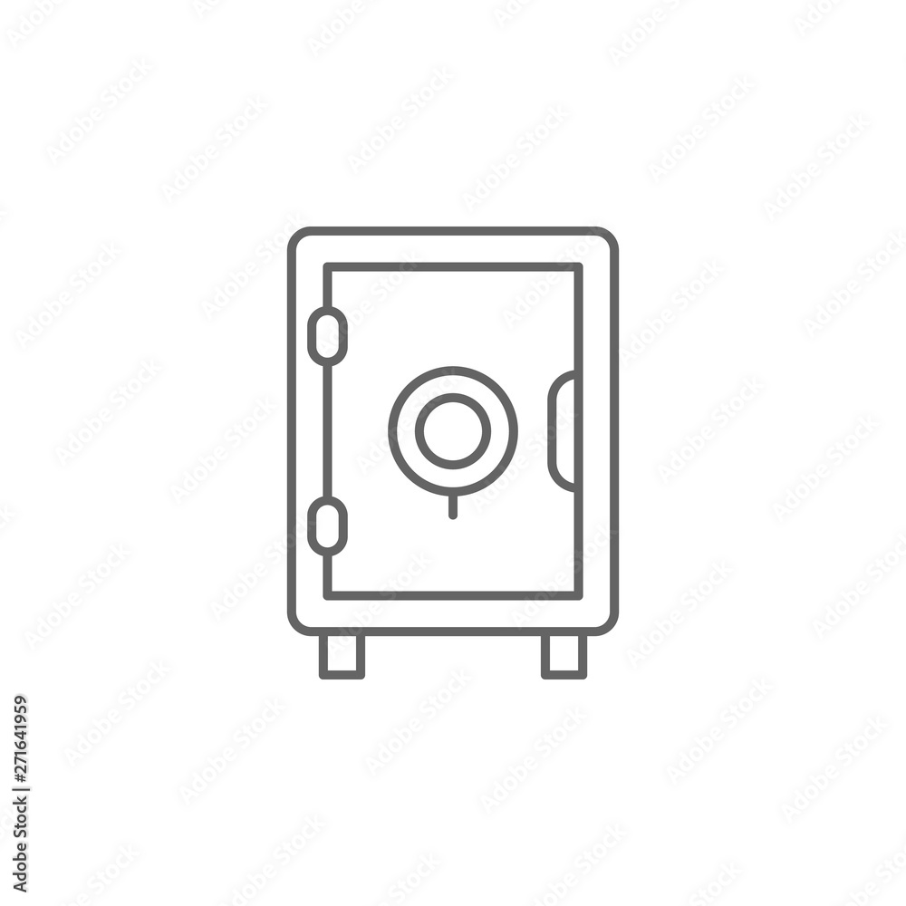 Justice safe box outline icon. Elements of Law illustration line icon. Signs, symbols and vectors can be used for web, logo, mobile app, UI, UX Justice safe box outline icon. Elements of Law illustration line icon. Signs, symbols and vectors can be used for web, logo, mobile app, UI, UX