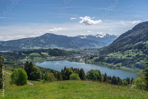 view over the Alpsee in the Allgau Alps near Immenstadt, Bavaria, Germany © Uwe