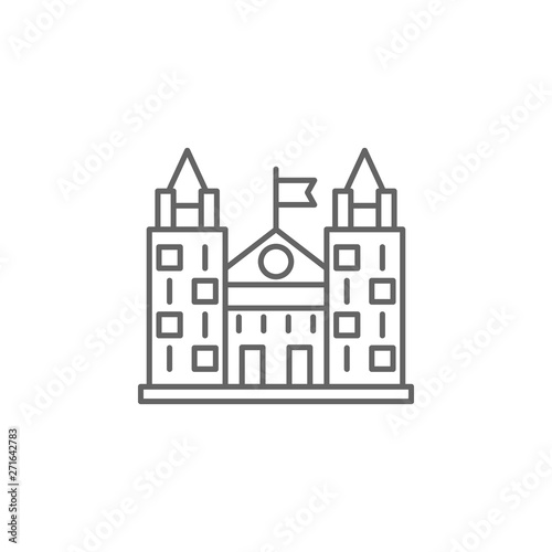 Justice penitentiary outline icon. Elements of Law illustration line icon. Signs, symbols and vectors can be used for web, logo, mobile app, UI, UX