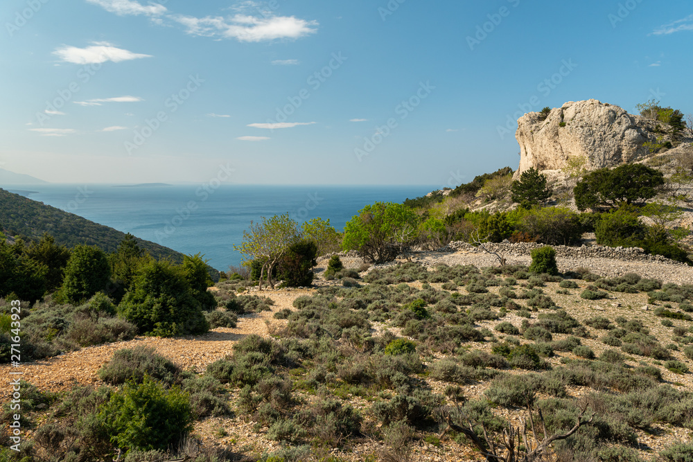 Prominent rock formation near Lubenice on the croatian island Cres