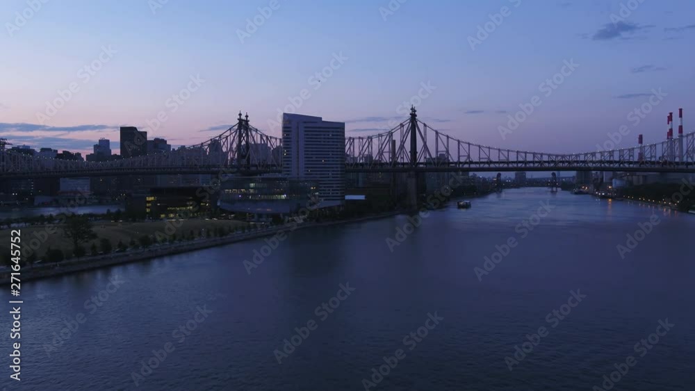 Queensboro Bridge in New York City, aerial Queensboro Bridge in New York City, aerial