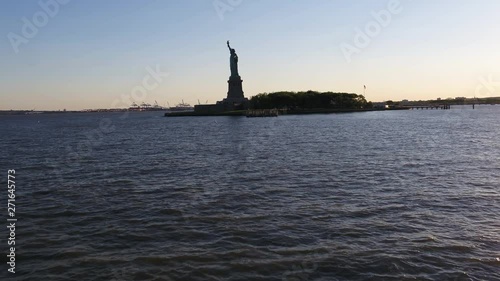Aerial, Statue of Liberty in New York