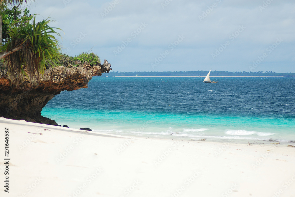 View of the beach of Zanzibar