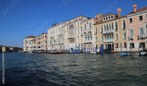 Historical buildings on the Grand Canal in Venice  Italy