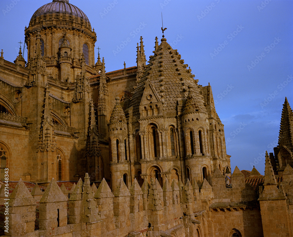 Salamanca Cathedral at sunset