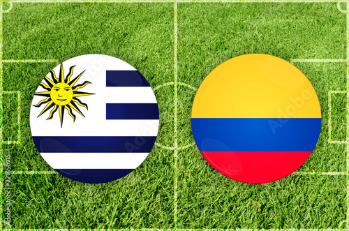 Illustration for Football match Uruguay vs Ecuador