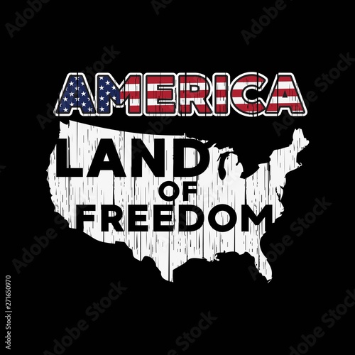 america land of freedom distress map flag 4th july