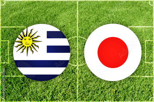 Illustration for Football match Uruguay vs Japan