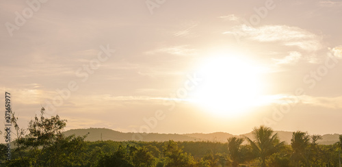 Evening atmosphere With the sunset