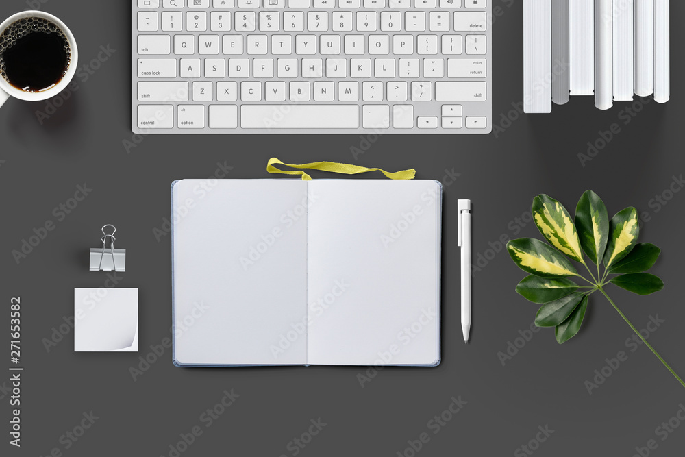 Open Notebook, stationary, big tropical leaf Open Notebook, stationary, big tropical leaf