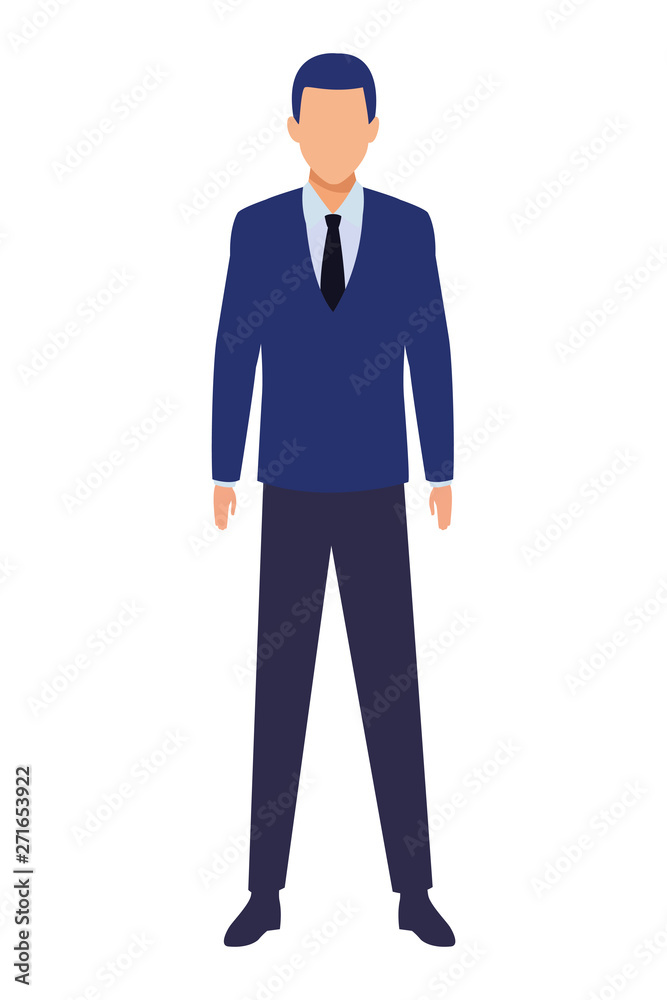 business man avatar cartoon character