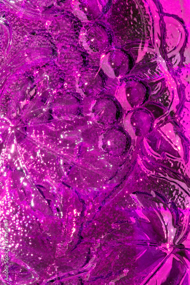 Macro Close Up of Inside a Paperweight Bubbles Pink Purple Glass Macro Close Up of Inside a Paperweight Bubbles Pink Purple Glass