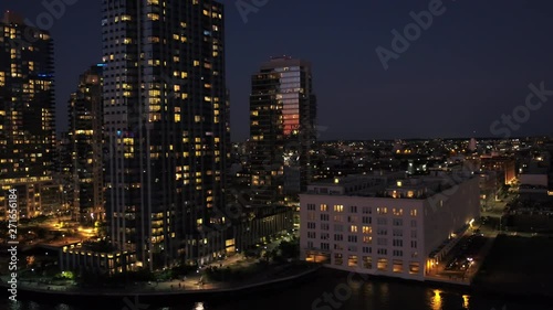 Wallpaper Mural Aerial, New York cityscape at night Torontodigital.ca