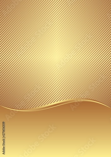 golden abstract background with diagonal lines