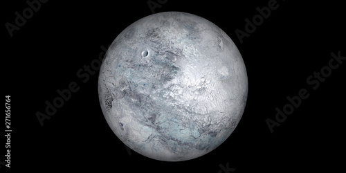 Tableau sur toile Eris dwarf planet space black background