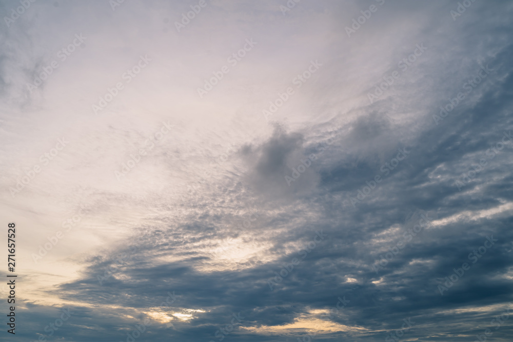 Dark Sky with cloud at Phuket, Thailand in the evening.