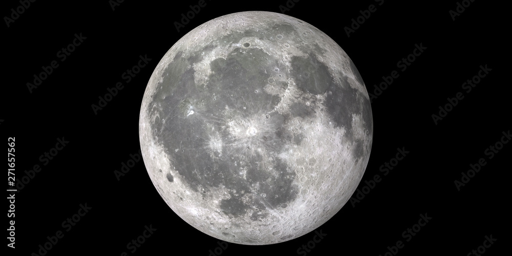 Obraz premium Moon Full black background