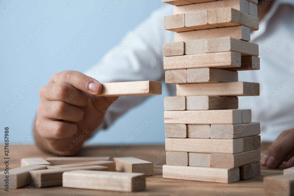 man hand wooden cubes man hand wooden cubes