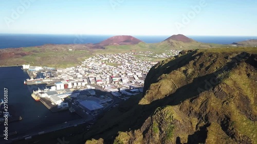 Aerial, city of Vestmannaeyjar
