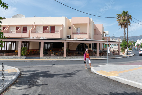 Kardamena street on Kos island in Greece. photo