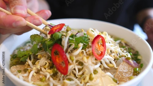 Wallpaper Mural Traditional Vietnamese Soup Pho. Closeup. Torontodigital.ca