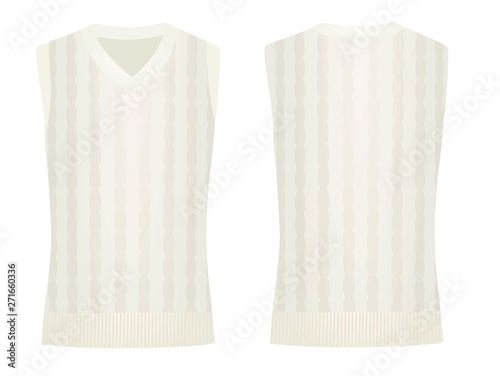 White woolen pullover. vector illustration
