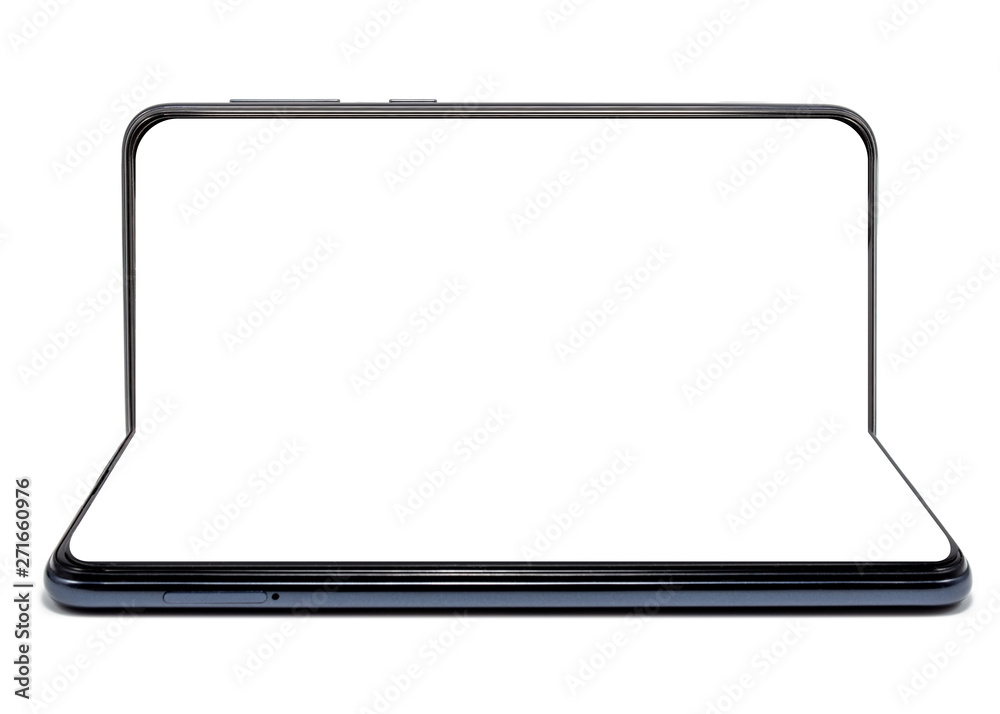 Conceptual image of brandless phablet design. Modern design of foldable smartphone. phone and hybrid mockup tablet. Appliance suitable for tablet technologies, foldable screen phone. Conceptual image of brandless phablet design. Modern design of foldable smartphone. phone and hybrid mockup tablet. Appliance suitable for tablet technologies, foldable screen phone.