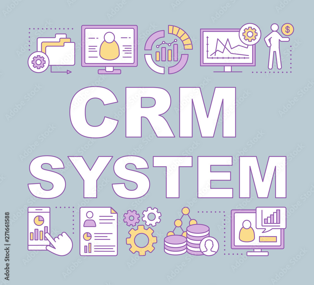 CRM system word concepts banner