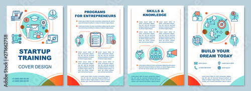 Startup training brochure template layout
