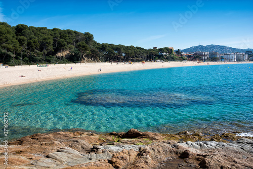 Fanals Beach in Lloret de Mar, Costa Brava of Catalonia, Spain