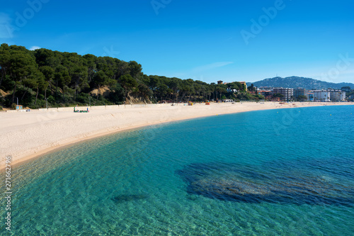 Fototapeta Naklejka Na Ścianę i Meble -  Fanals Beach in Lloret de Mar, Costa Brava of Catalonia, Spain