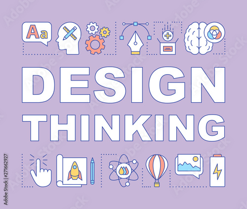 Design thinking word concepts banner
