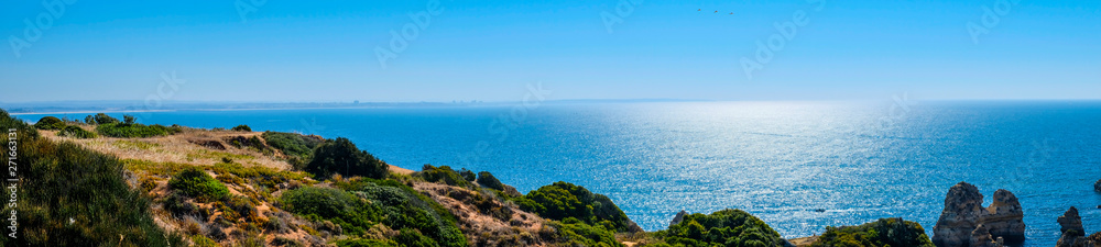 Coastal landscape of Algarve, Portugal Coastal landscape of Algarve, Portugal