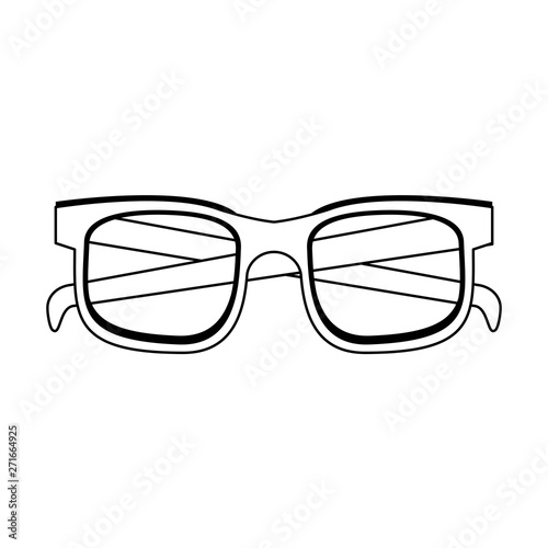 Fashion sunglasses summer isolated cartoon