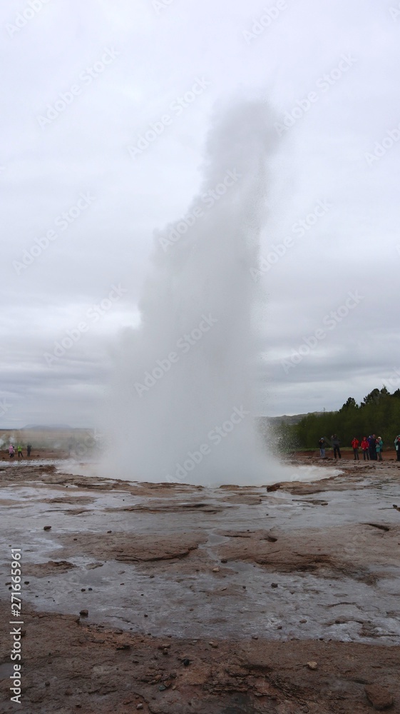 Water erruption of geyser Strokkur