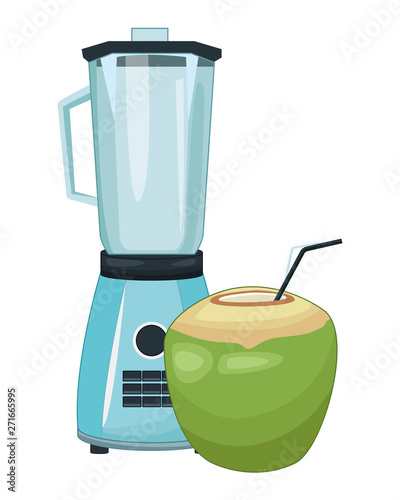 Coconut cocktail and blender