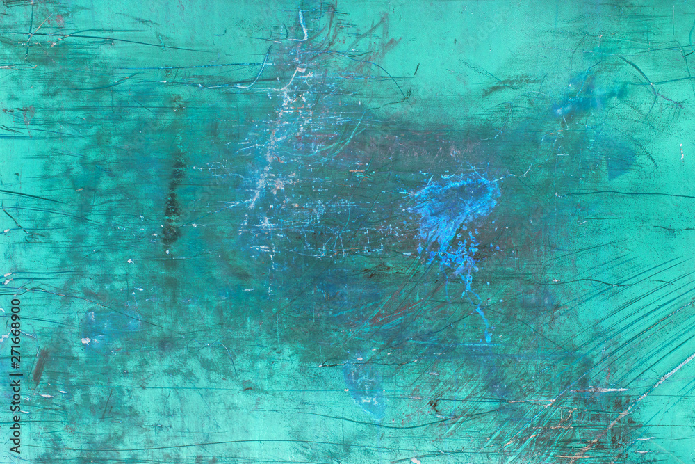 Inverted image of scratch marks and peeling paint on metal wall,Scratch