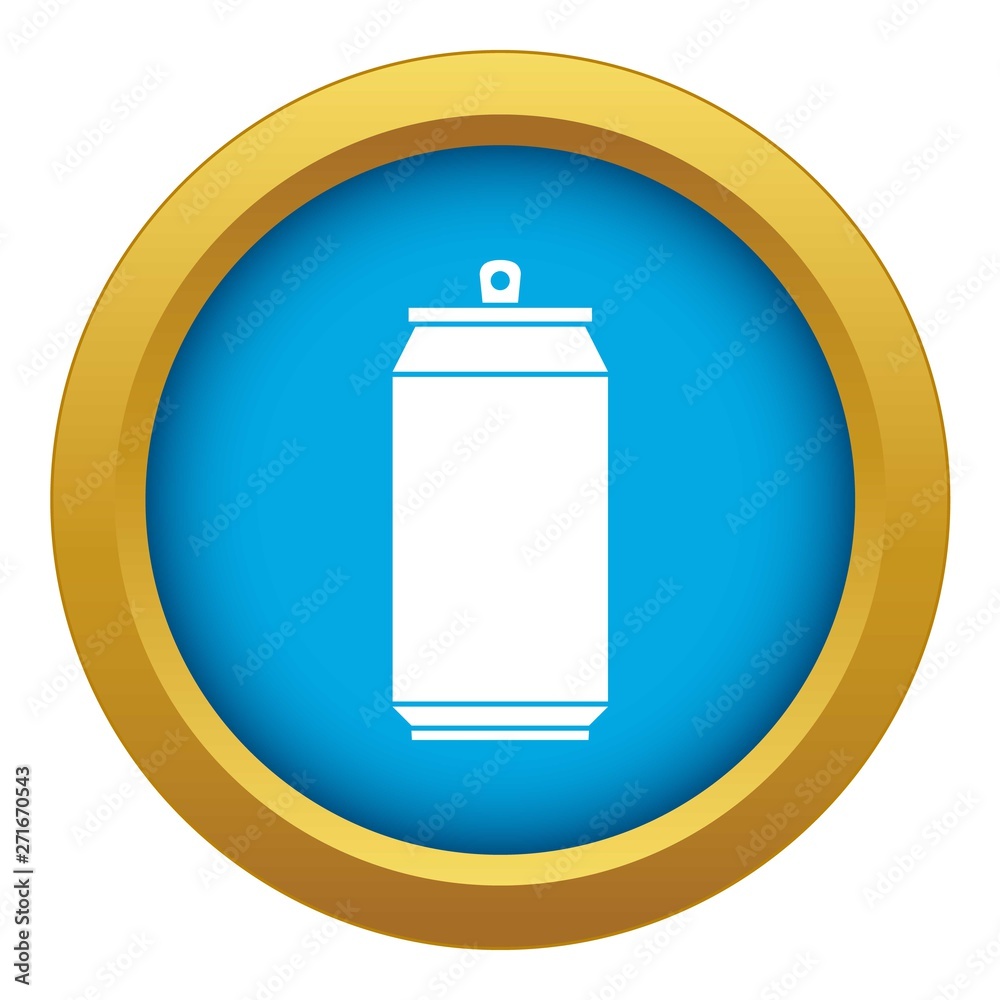 Can icon blue vector isolated on white background for any design Can icon blue vector isolated on white background for any design
