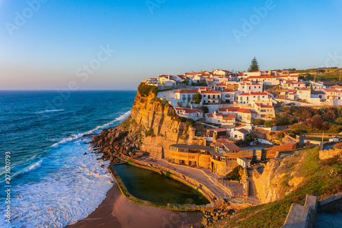 Azenhas do Mar, typical village on top of oceanic cliffs, Portugal photo