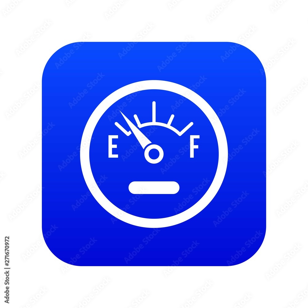 Fuel sensor icon digital blue for any design isolated on white vector illustration Fuel sensor icon digital blue for any design isolated on white vector illustration