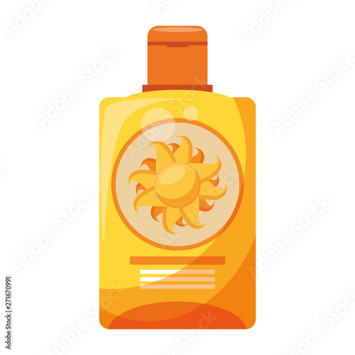 Sun bronzer bottle isolated cartoon