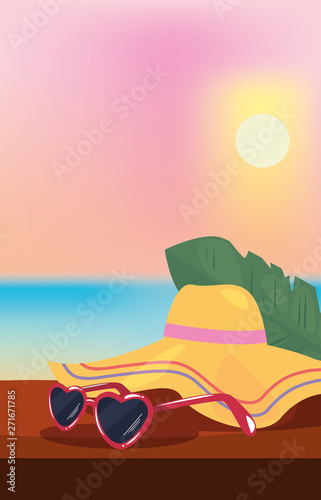 summer time holiday vector illustratio