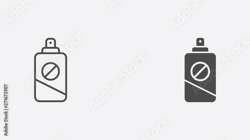 Insect repellent vector icon sign symbol