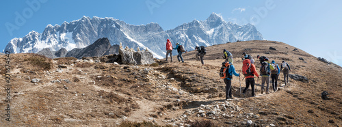 Nepal, Solo Khumbu, Everest, Group of mountaineers at Chukkung Ri photo