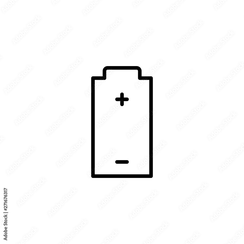 Battery charge vector icon. Energy symbol.