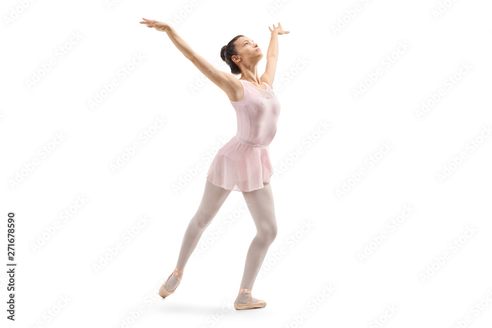 Young ballerina practicing